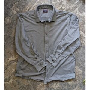 UNTUCKit Shirt Mens Size 2XL Gray Long Sleeve Button Up Pio Cesare Wrinkle Free